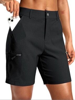 Willit Women’s Black Performance Quick Dry Cargo Shorts